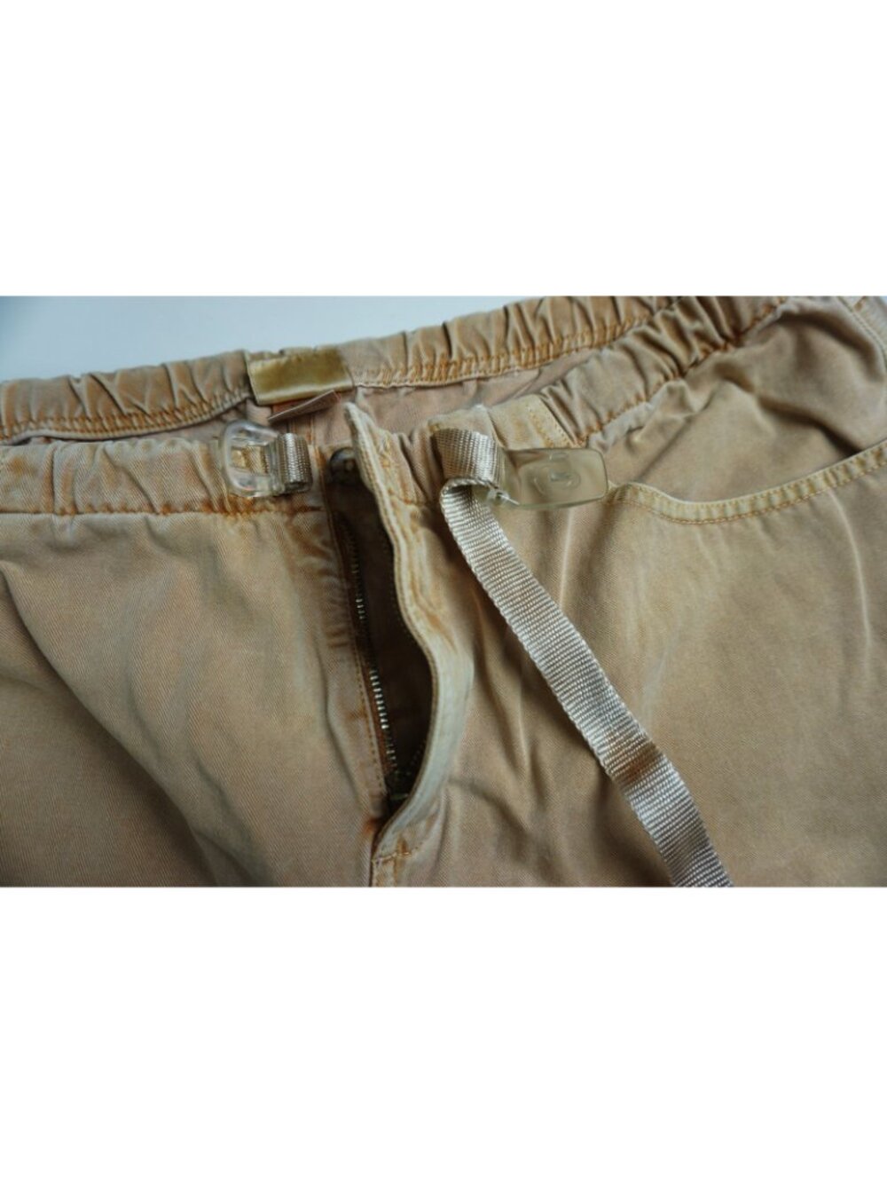 Gramicci Khaki Brown 100% Cotton Casual Buckle Front Pants Sz 10 - Picture 7 of 9